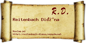 Reitenbach Diána névjegykártya
